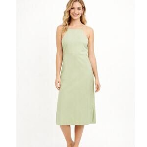 Madewell Ladies' Apron Cotton Blend Cami Light Green Dress size Large New